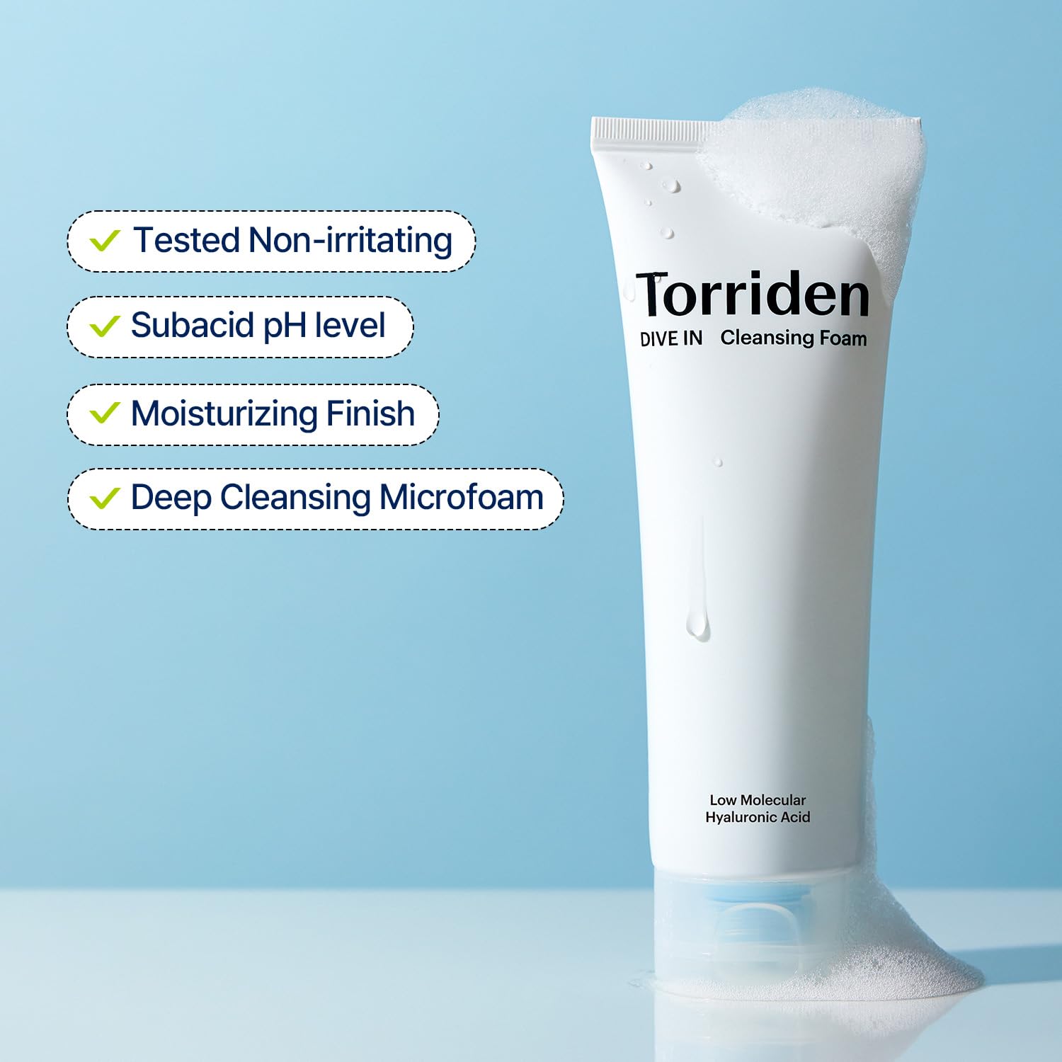 TORRIDEN Dive In Low Molecular Hyaluronic Acid Cleansing Foam - Kbeauty Canada