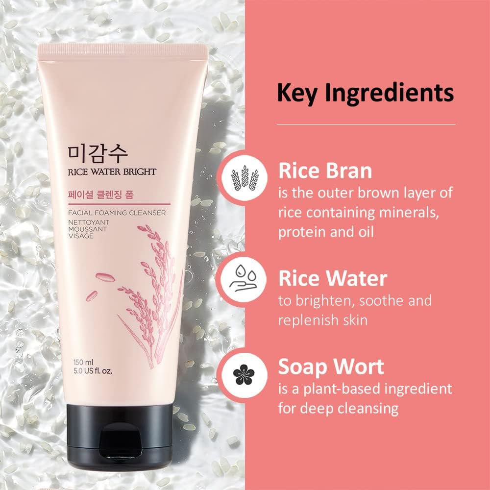 THE FACE SHOP Rice Water Bright Cleansing Foam - Kbeauty Canada