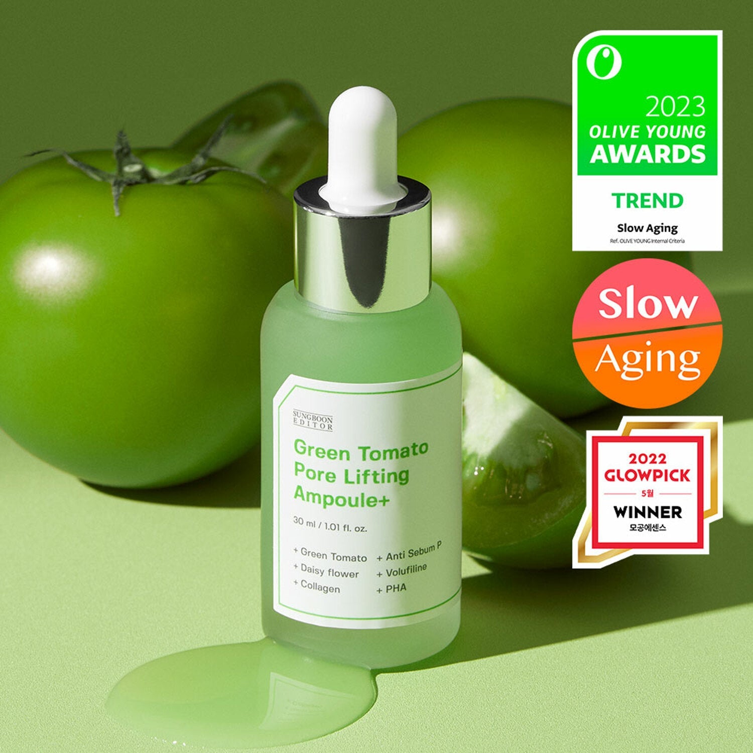 SUNGBOON EDITOR Green Tomato Pore Lifting Ampoule 30mL - Kbeauty Canada