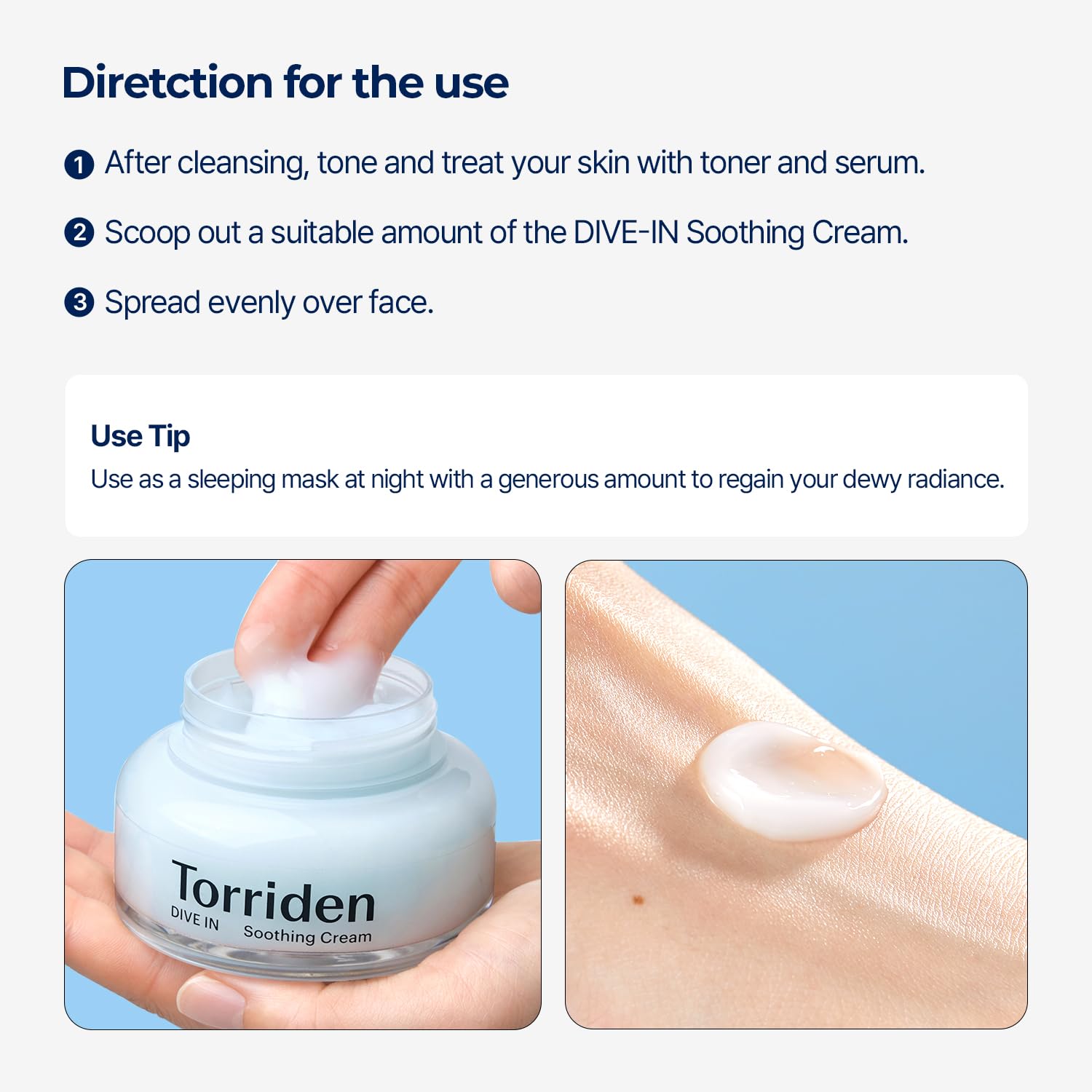 TORRIDEN Dive In Low Molecular Hyaluronic Acid Soothing Cream - Kbeauty Canada