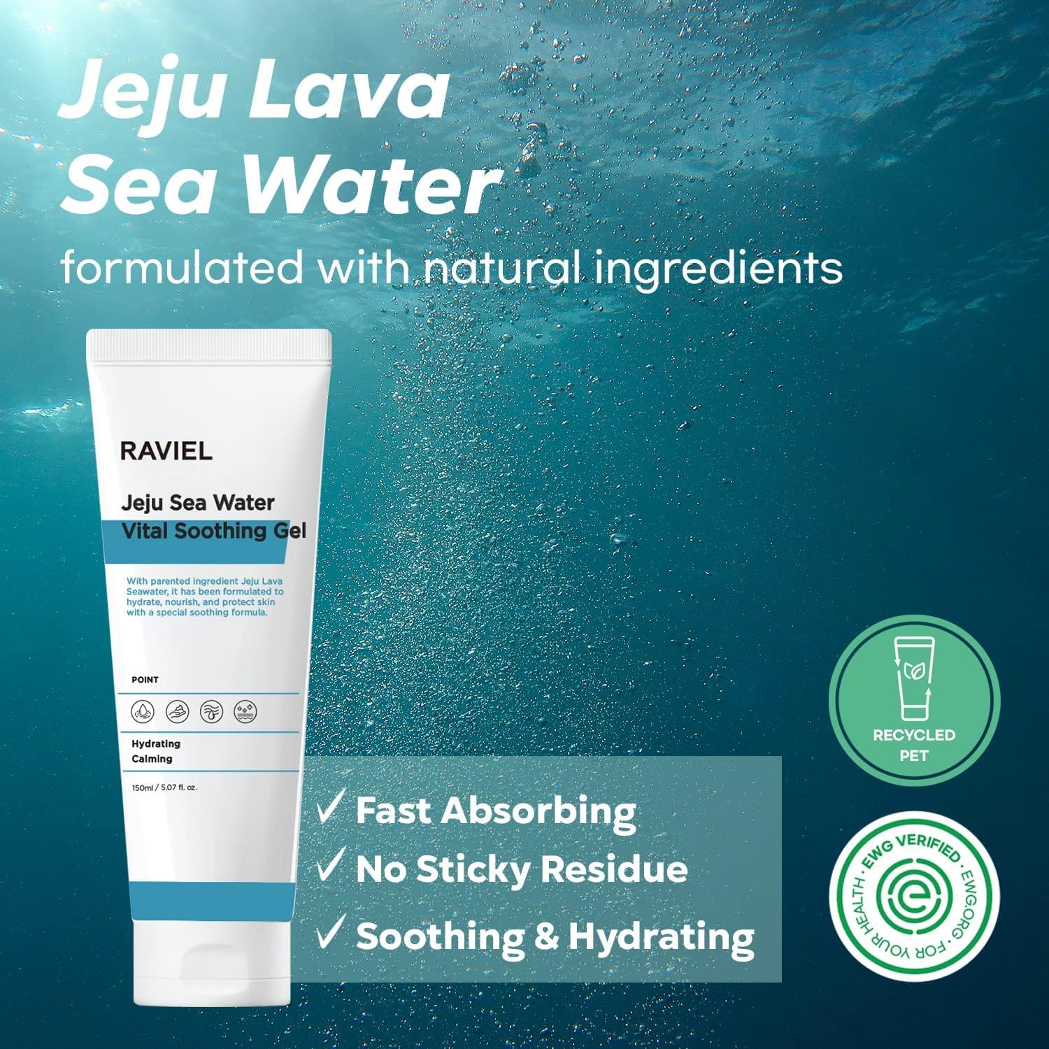 RAVIEL Jeju Lava Sea Water Vital Soothing Gel - Kbeauty Canada