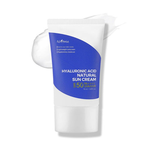 Isntree Hyaluronic Acid Natural Sun Cream SPF50+ PA++++ | Daily Face Moisturizer with SPF for Oily Skin