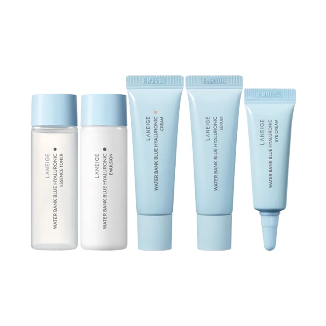 Laneige Water Bank Blue Hyaluronic 5 Step Essential Kit - Kbeauty Canada