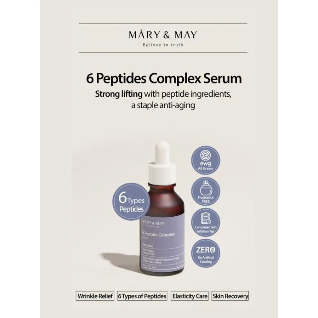 Mary&May 6 Peptide complex Serum - Kbeauty Canada