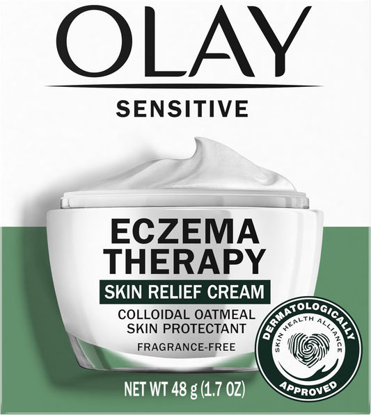 OLAY Sensitive Eczema Therapy Face Moisturizer Skin Relief Cream Fragrance-Free